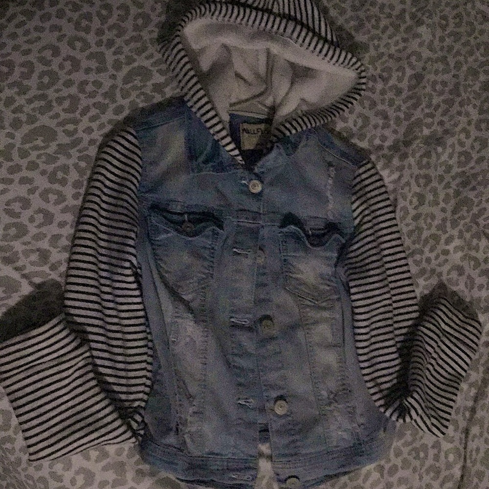 Warm fuzzy blue Jean jacket